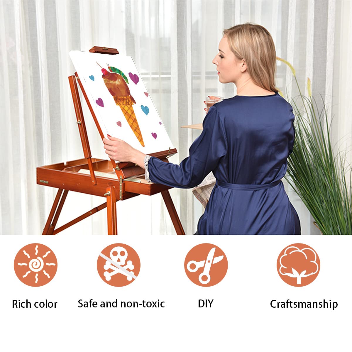 Amazon.co.jp: Hzong 数字油絵 はらぺこあおむし 絵本 DIY絵